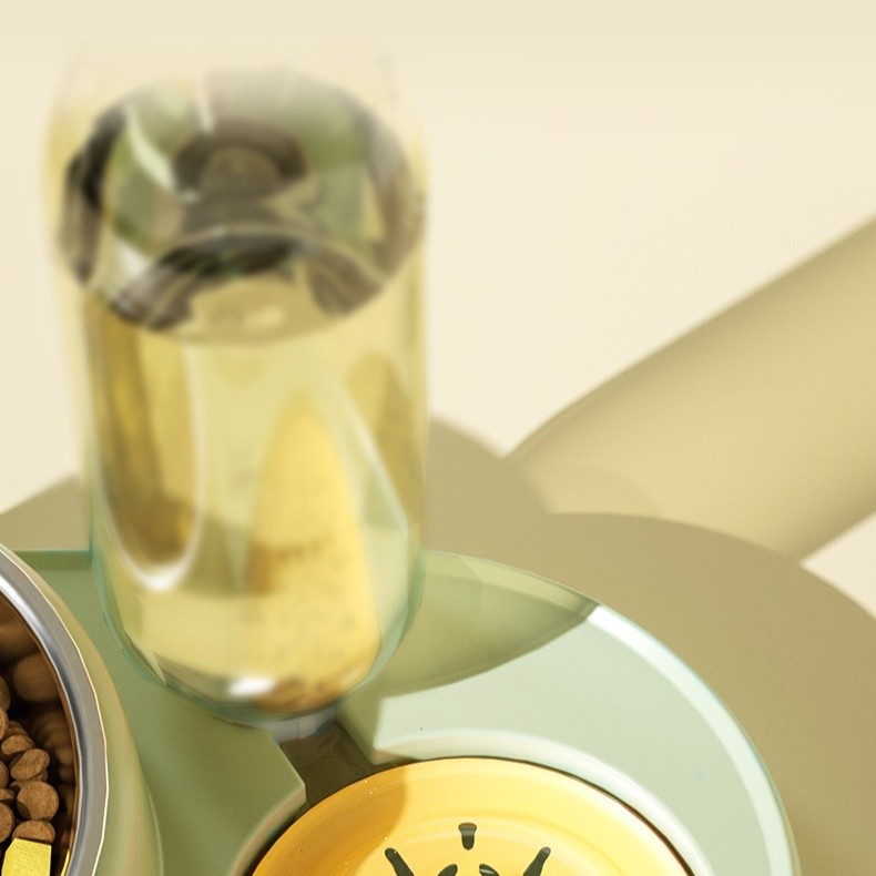 반려동물 이중 그릇 자동 급수 고양이 밥그릇 고급 소재