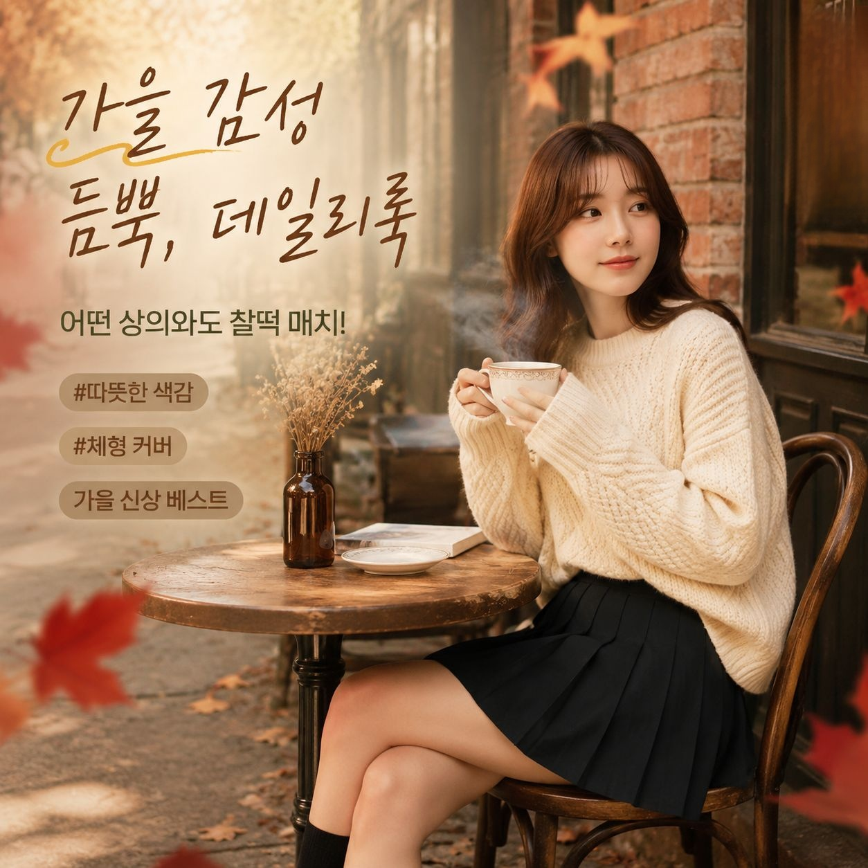 여학생 가을 JK 유니폼 플리츠 반바지