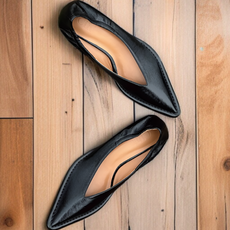 2025年夏 プリーツ 気質 シングルシューズ プロフェッショナル キャットヒール シングルシューズ レディース 夏 浅め ハイヒール ミドルポインテッドトゥ ソフトレザー レディースシューズ