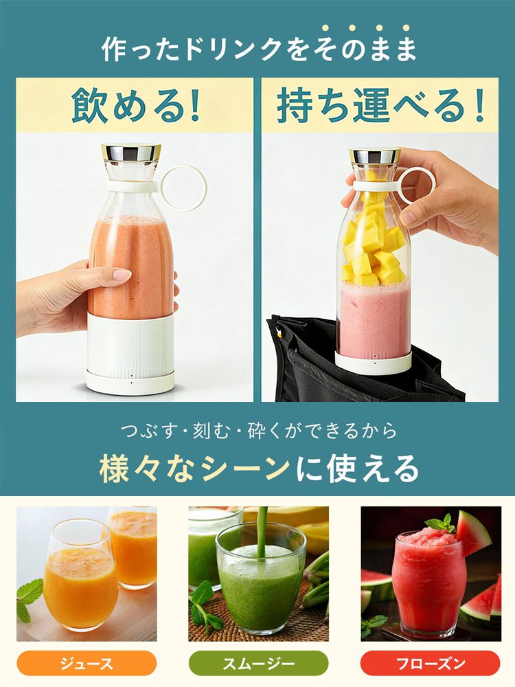 旅行用電動ジューサーカップ