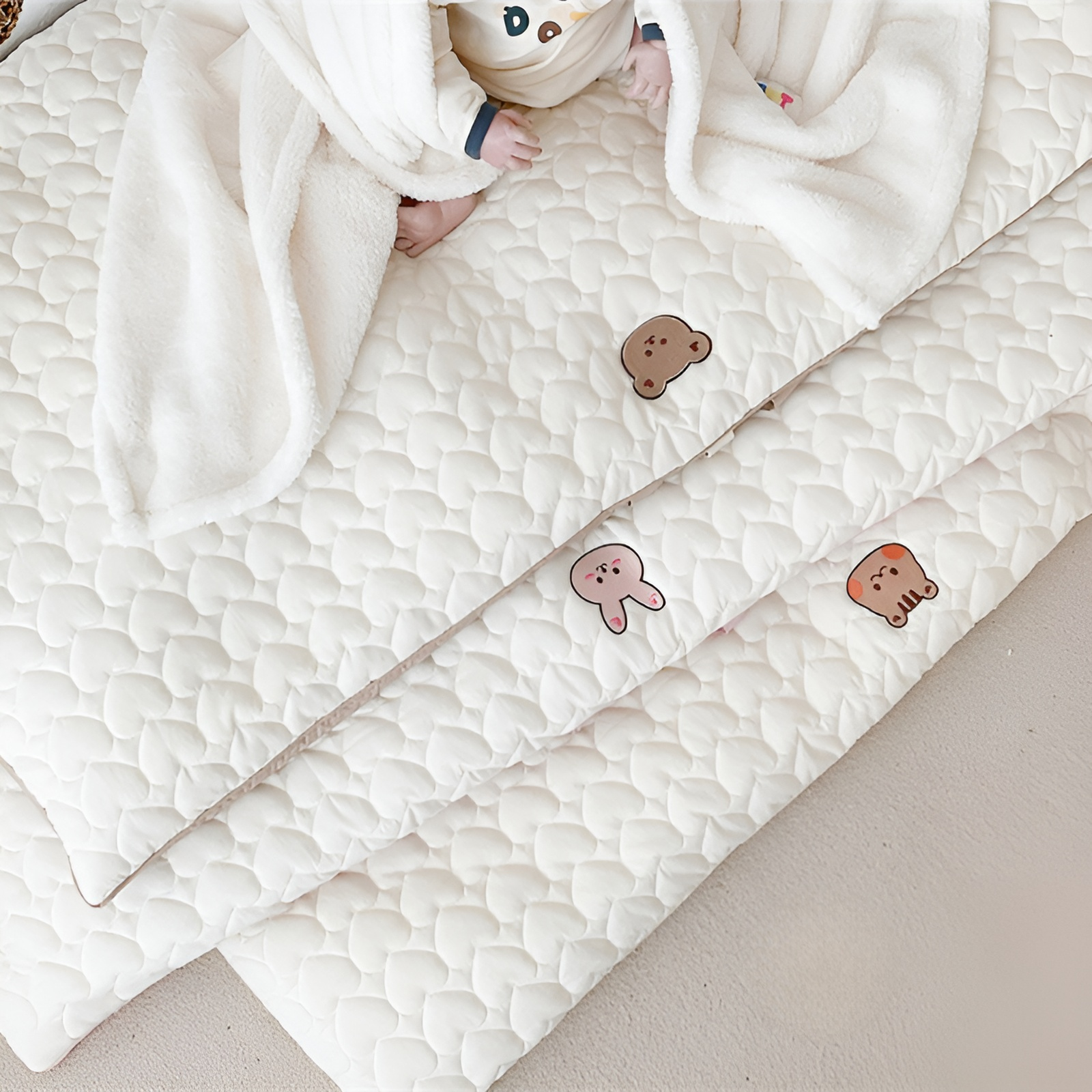 퀼팅 자수 순면 낮잠 매트