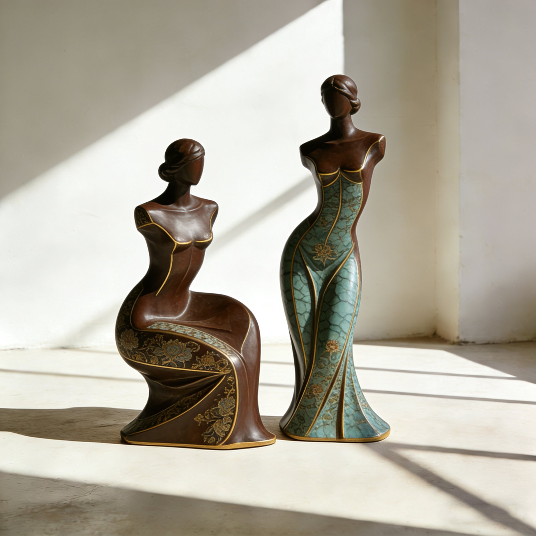 나무 조각 장식 세트