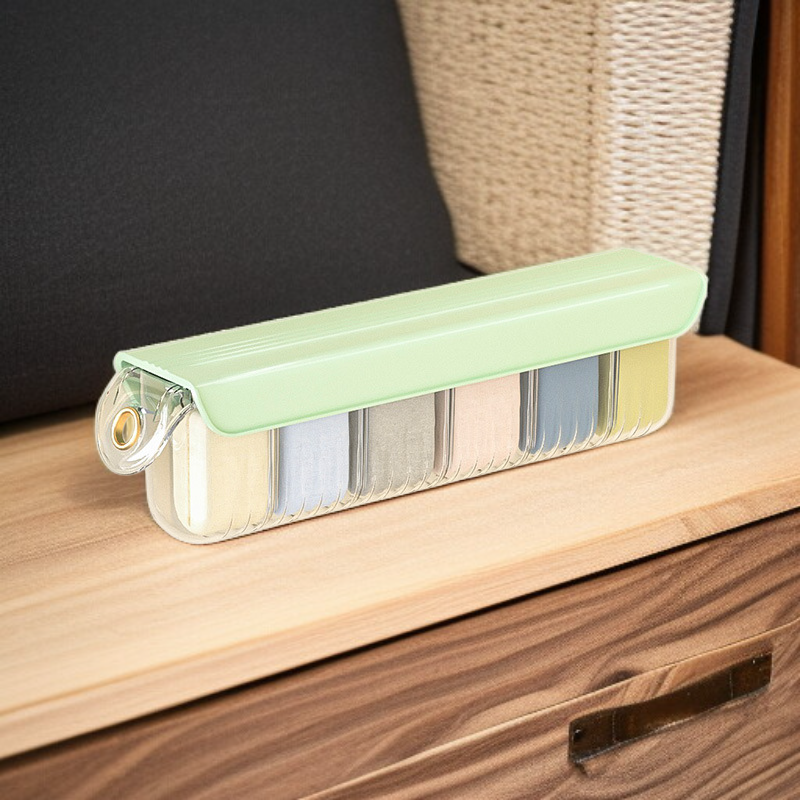 صندوق شفاف لتخزين الأدوات المنزلية