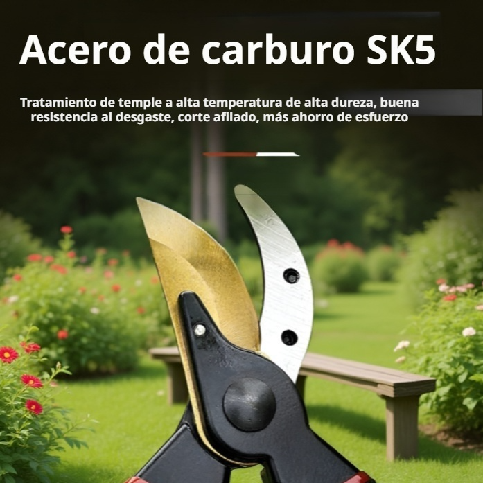 Tijeras de poda resistentes al óxido y ahorradoras de esfuerzo, para árboles frutales y flores