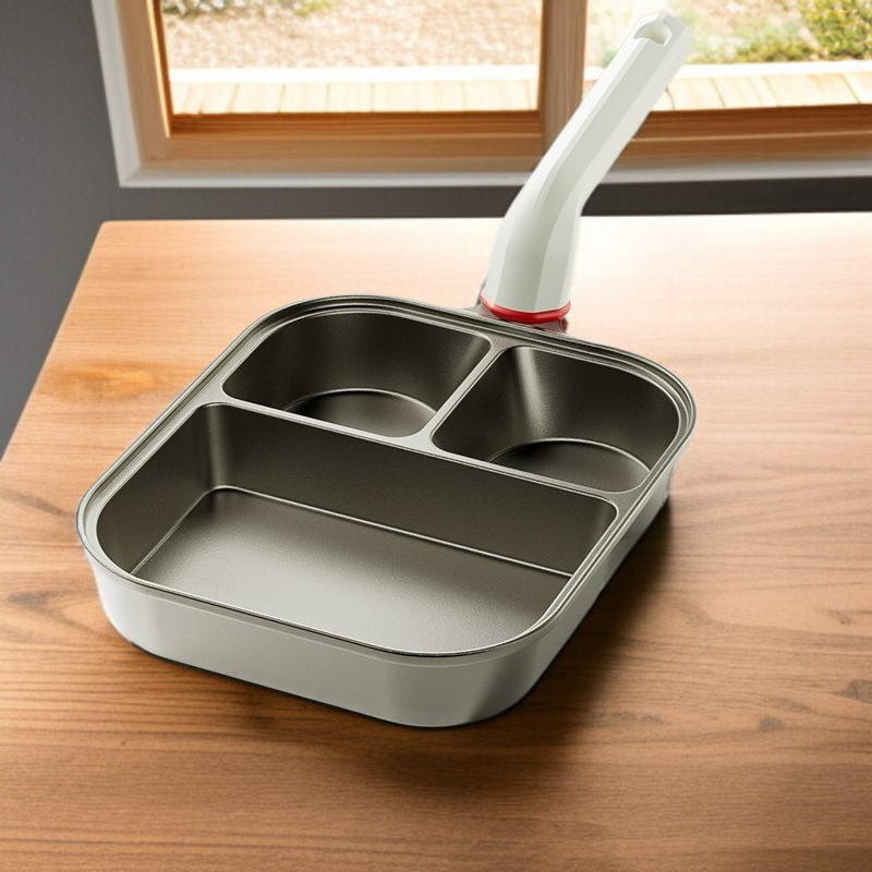 Titanium 3-in-1 Antihaft-Bratpfanne, dick und tief, für Eier und Hamburger