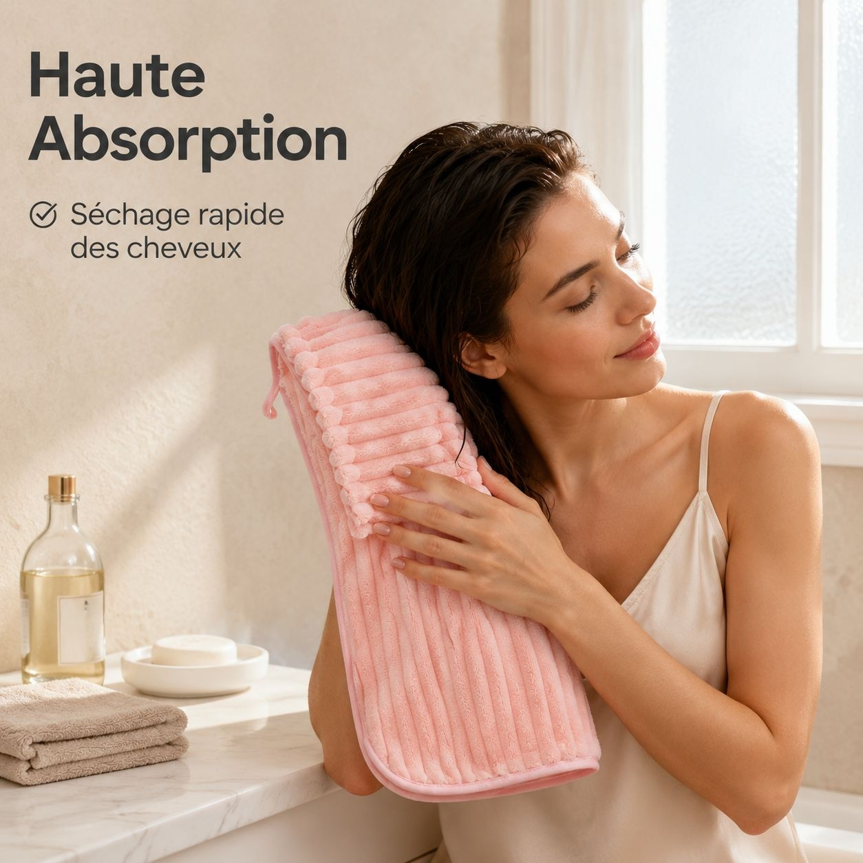 Serviette en microfibre corail à séchage rapide et absorbante
