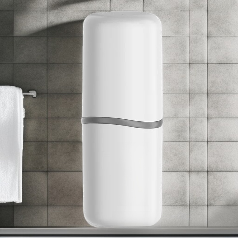 กล่องใส่แปรงสีฟันและยาสีฟันแบบพกพา พร้อมแก้วน้ำสำหรับล้างหน้า ชุดอุปกรณ์ห้องน้ำเดินทาง