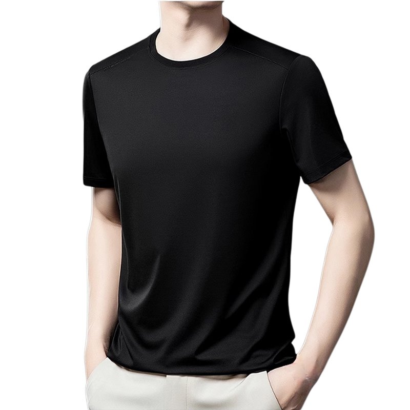 高端男士短袖T恤 半袖休闲短袖夏季轻商务翻领T恤衫