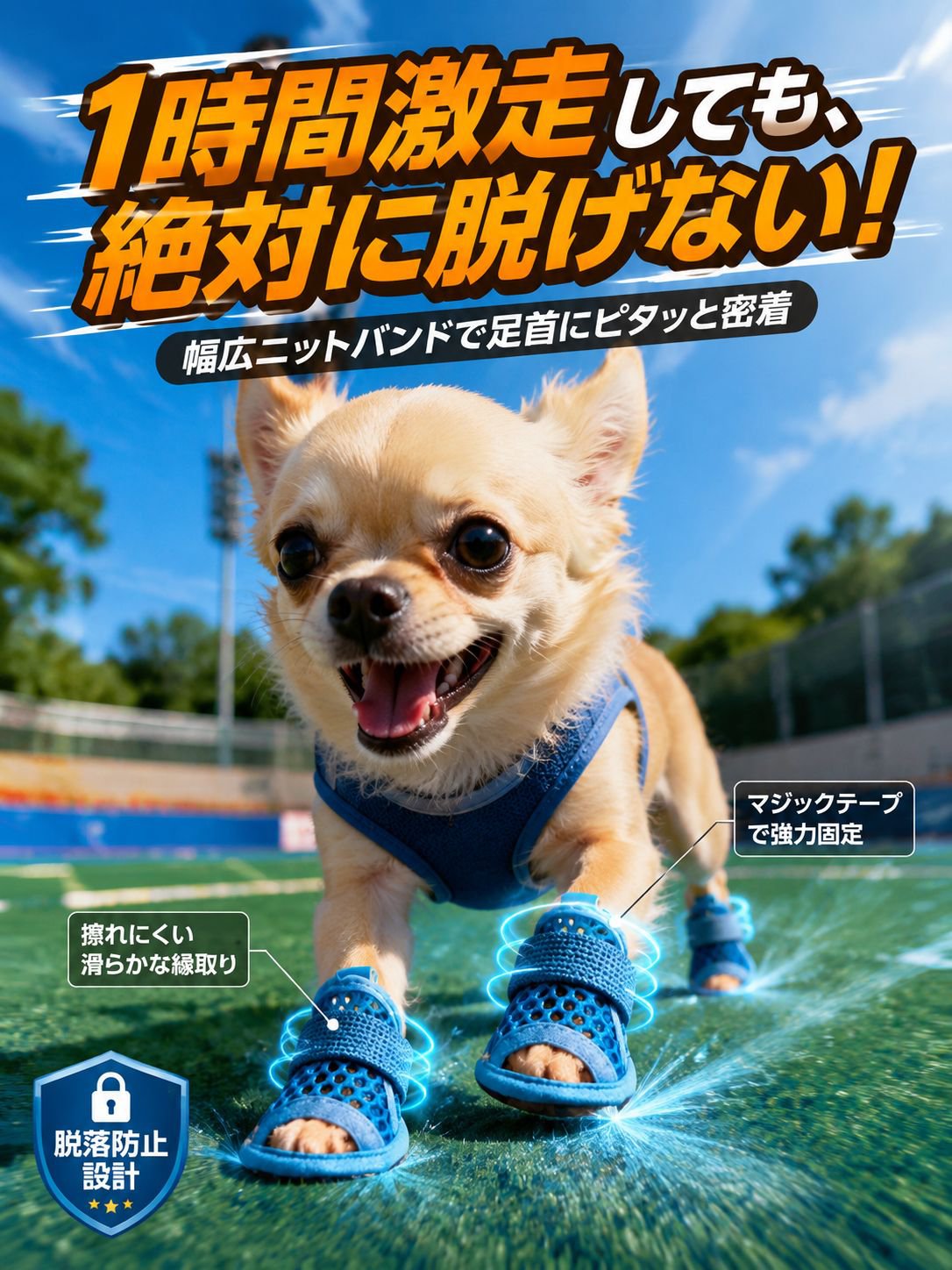 犬用滑り止め・防汚・メッシュスリッパ