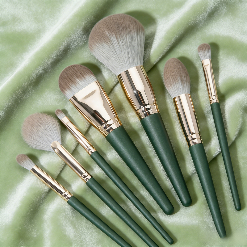 그린클라우드 부드러운 14개 메이크업 브러쉬, 메이크업 및 피부 수정용