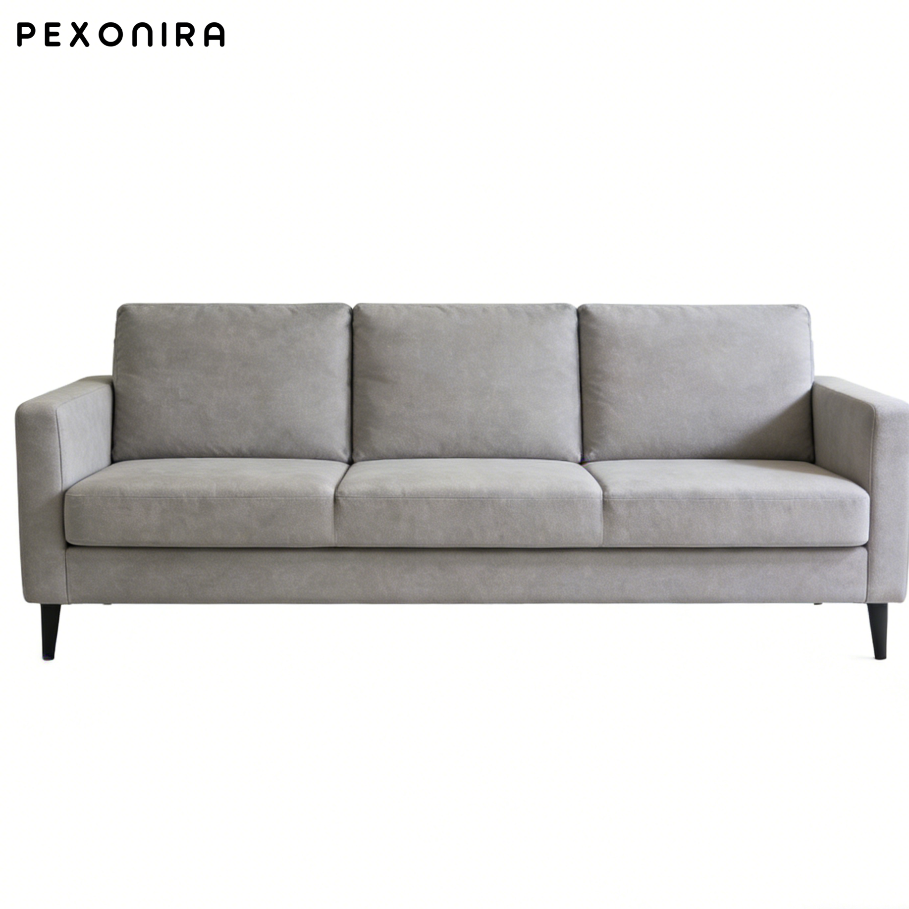 dossier confortable du canapé trois places en tissu