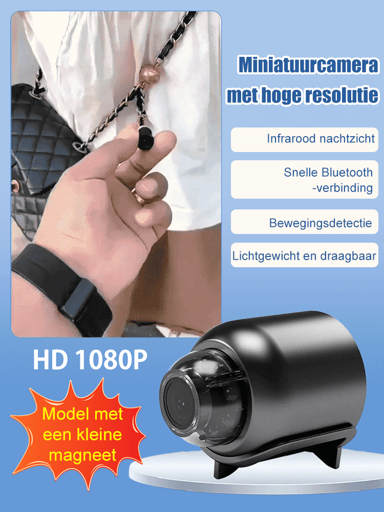 Mini HD-camera zonder blinde vlekken
