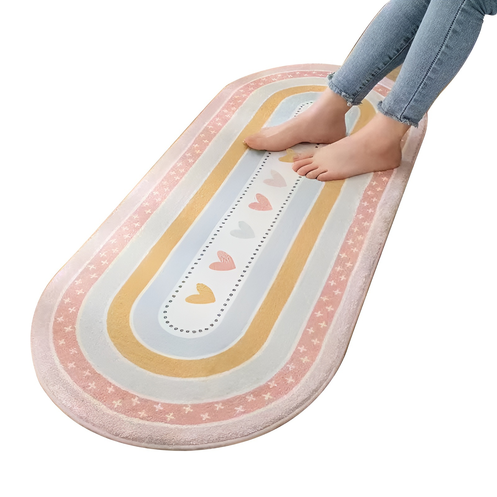 羊絨床邊臥室防滑腳墊