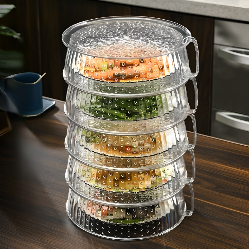 ฝาครอบอาหารหลายชั้นใส สำหรับกันฝุ่นในครัว