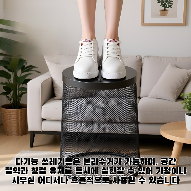 다기능 쓰레기통을 비우세요