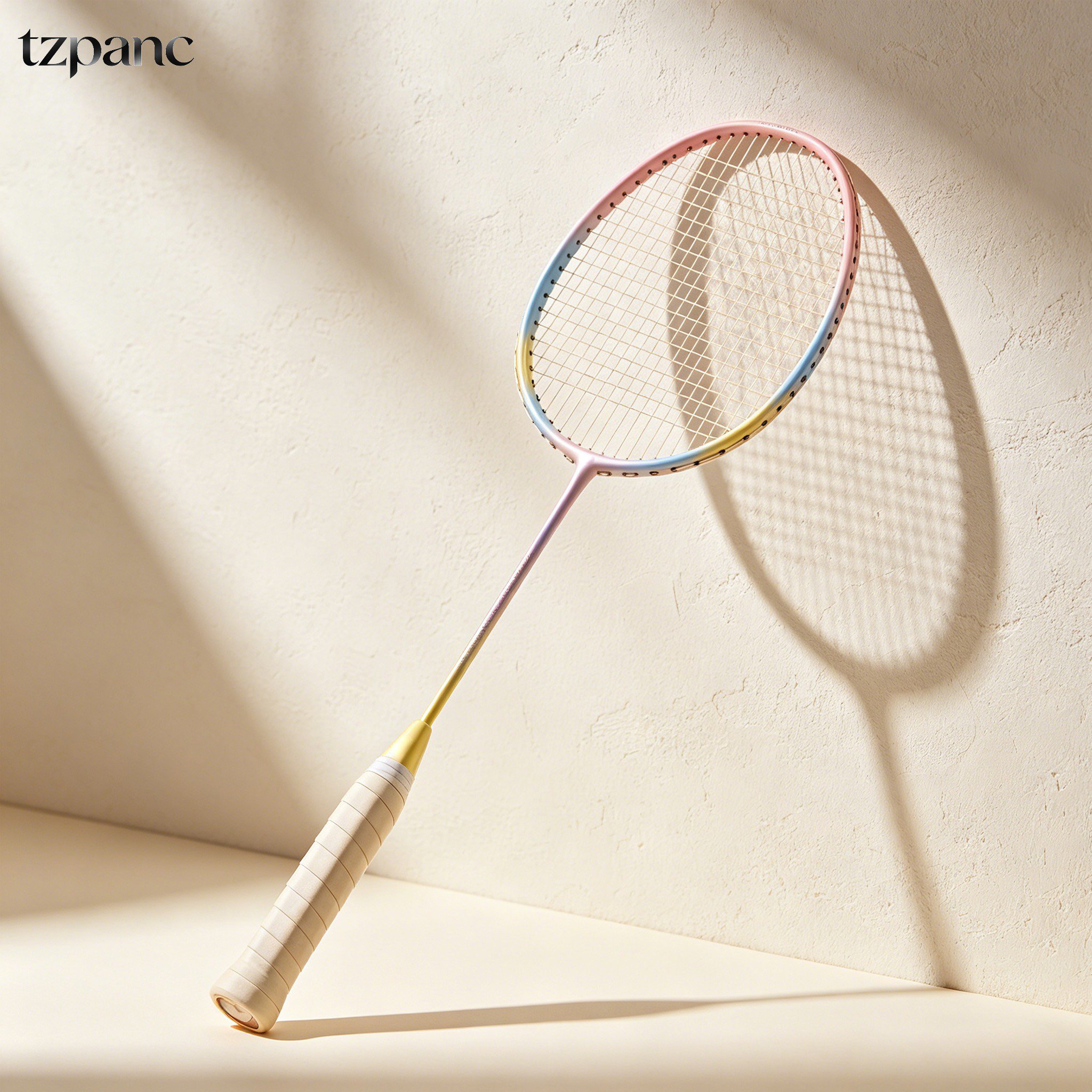 Lightweight badminton racket with ergonomic grip