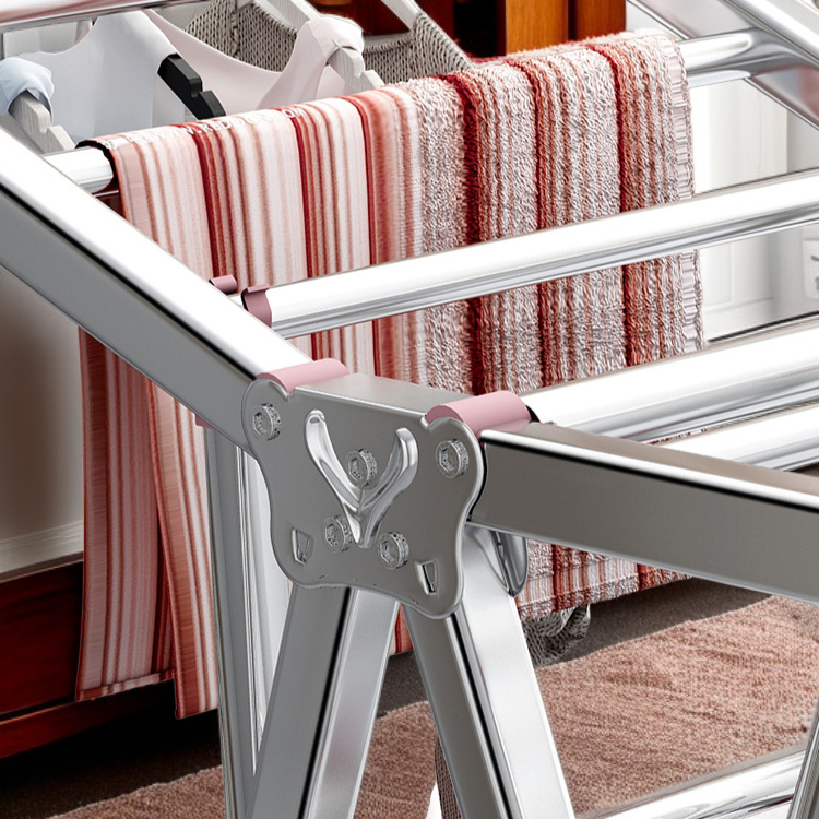 ราวตากผ้าสแตนเลสแบบพับได้สำหรับใช้ในบ้านและนอกบ้าน