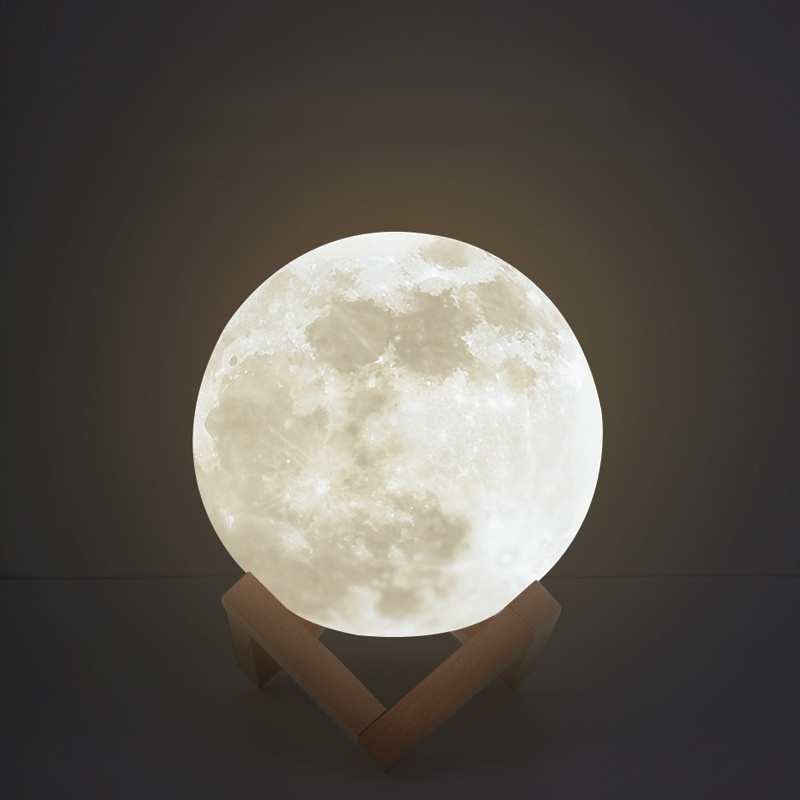 Lámpara creativa de luna hecha a mano
