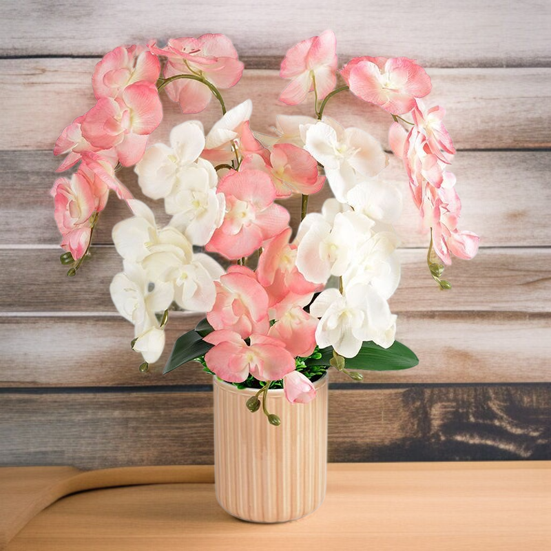 Eight single-branch dummy flowers of Phalaenopsis orchid