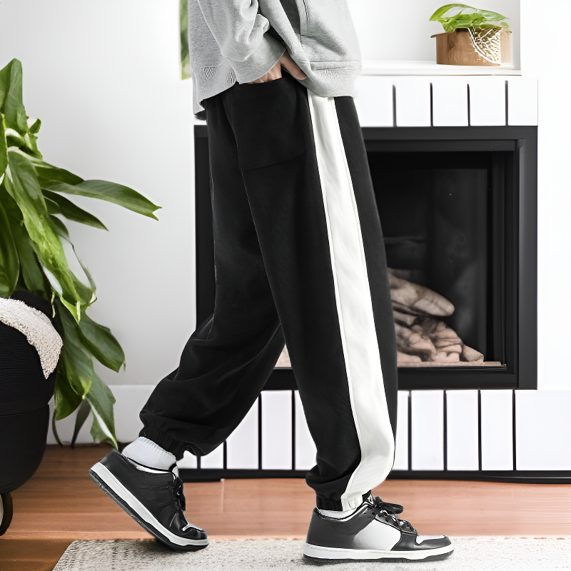 남성용 코듀로이 캐주얼 루즈핏 트레이닝 팬츠