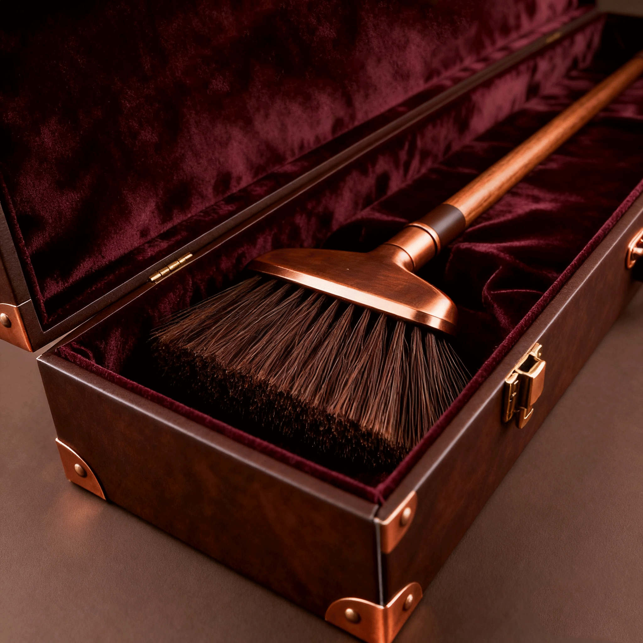 Kartáč s dlouhou rukojetí při čištění vany