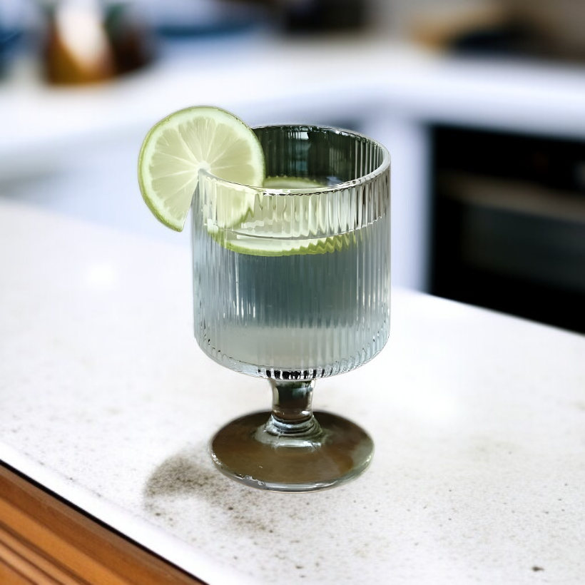 復古風向日葵浮雕玻璃高腳杯