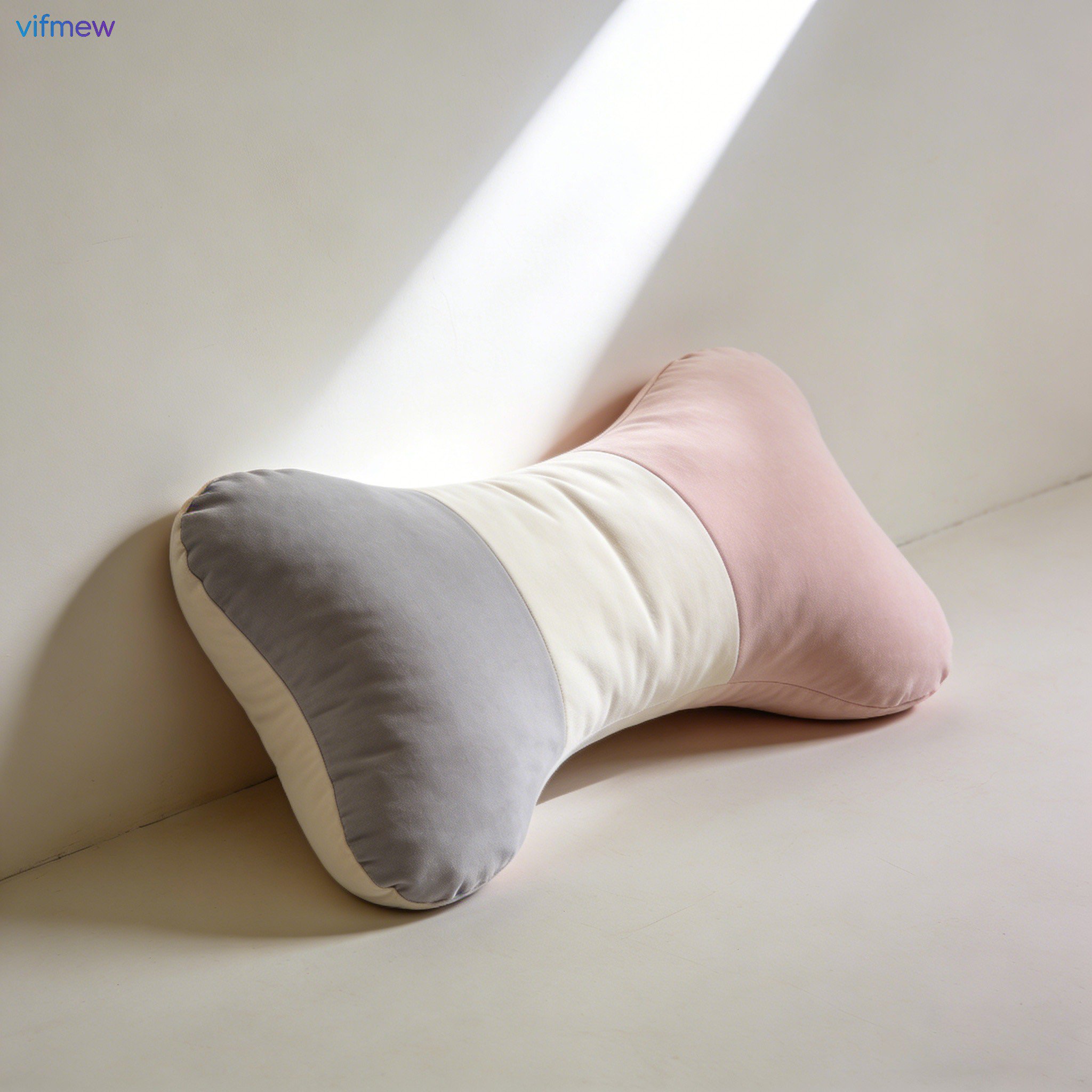 3色パッチワークカーブ枕