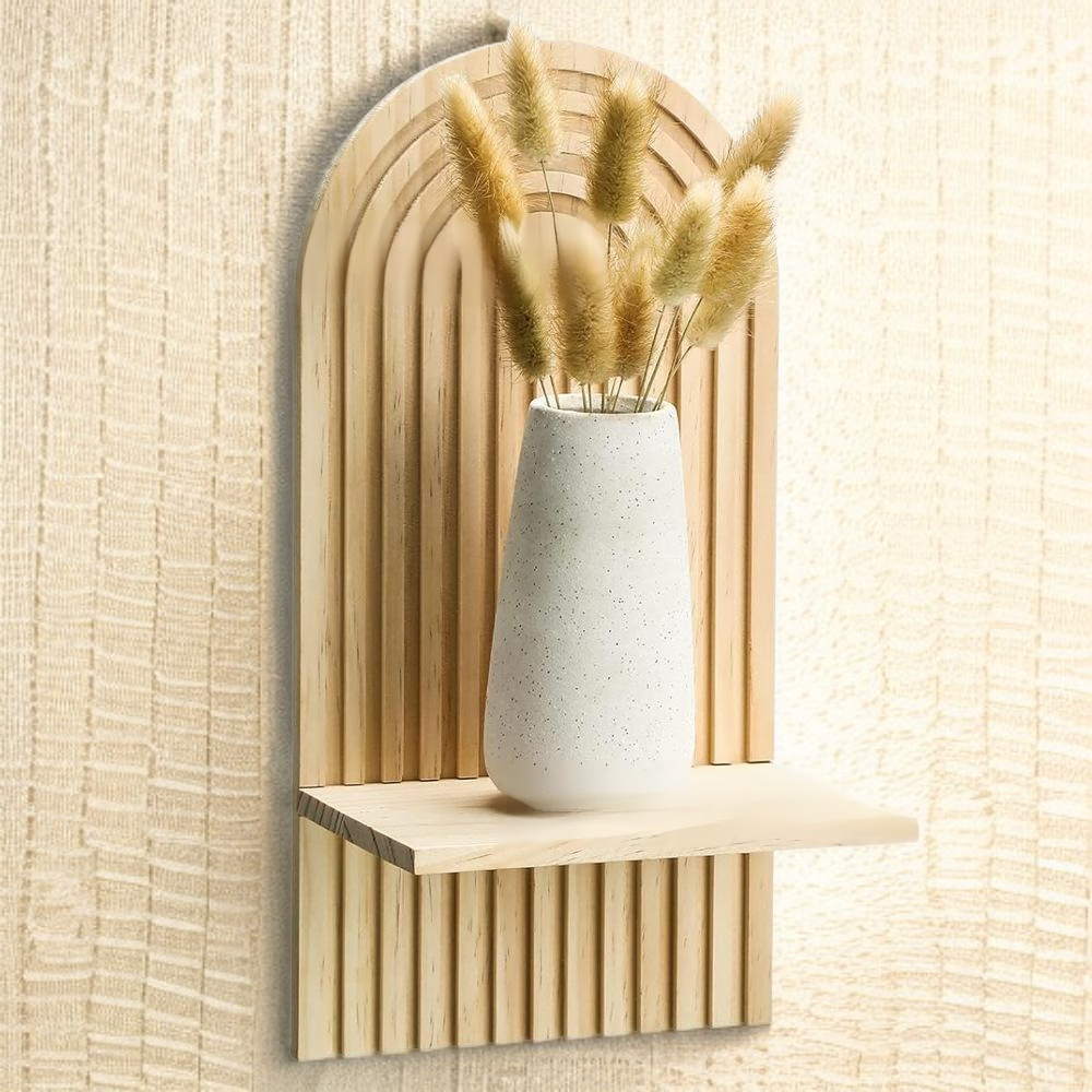 Contemporary wall-mounted shelves for study room