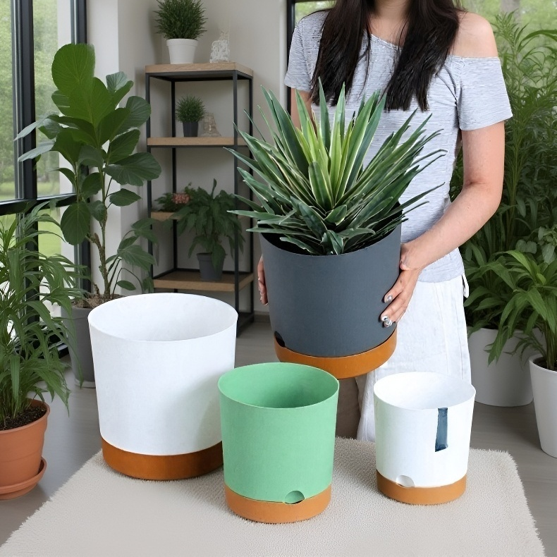Doniczki plastikowe do kwiatów w pomieszczeniach