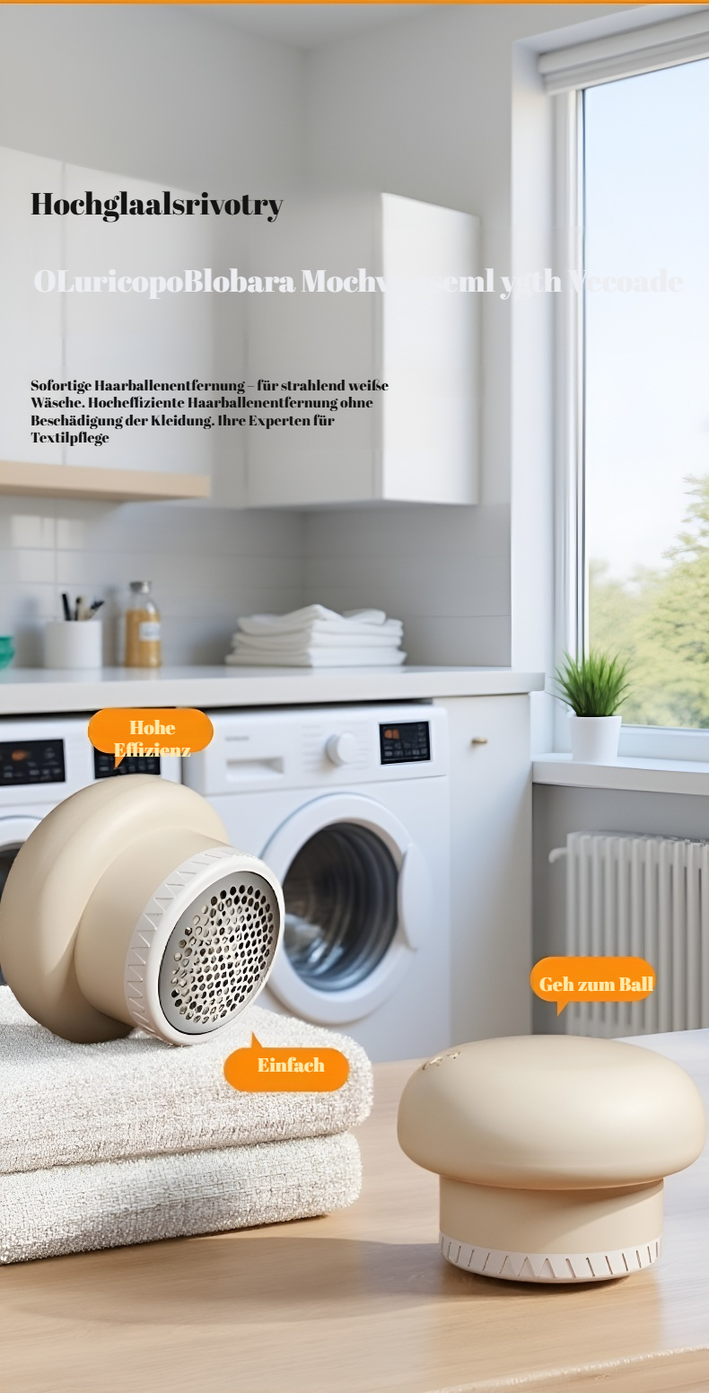 Pilzförmiger Fusselentferner in der Hand