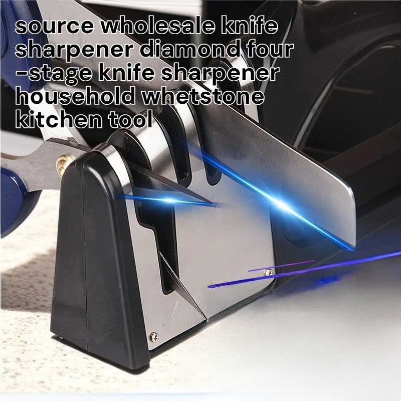 Czterostopniowa diamentowa ostrzałka do noży, narzędzie kuchenne do ostrzenia