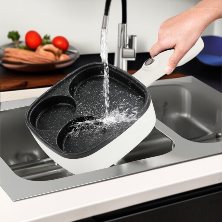 가정용 휴대용 햄버거 냄비 4홀 오믈렛 플러그인 아침식사용 계란후라이 버거기