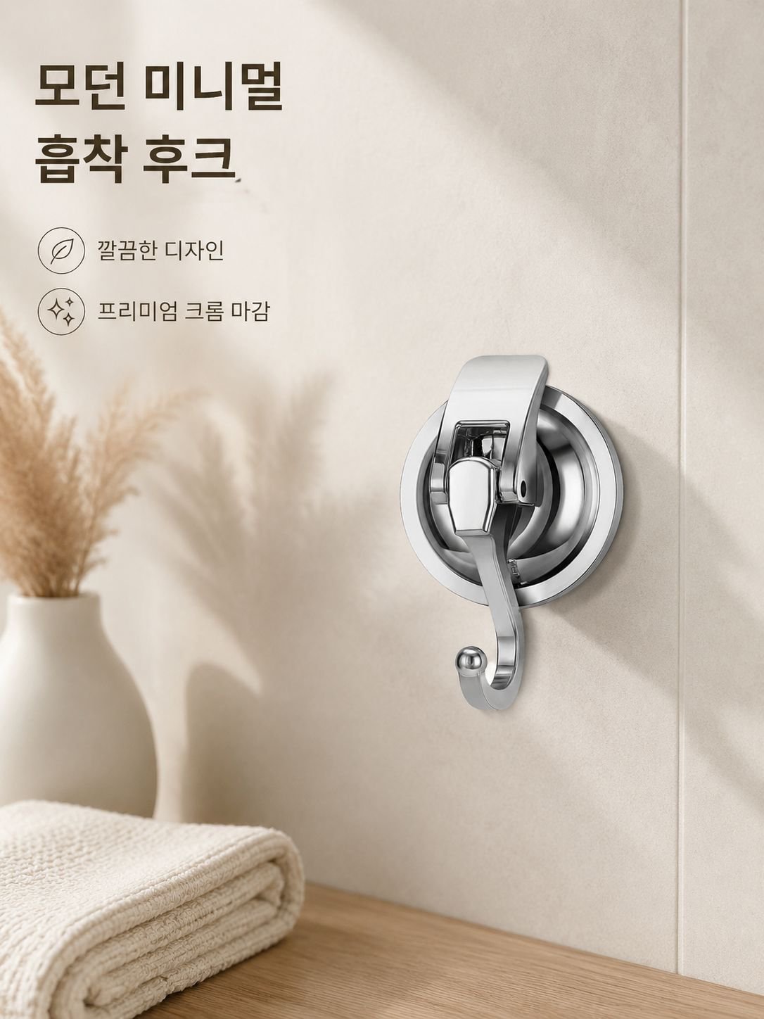 강력 무타공 진공 흡착 걸이