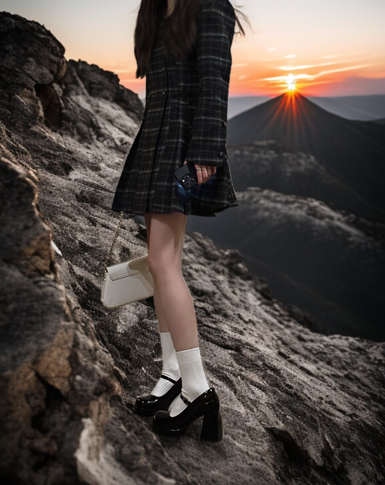 カジュアルとフォーマル両用可能な女性用黒シューズ