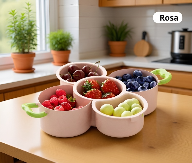 Bandeja doble para frutas frescas