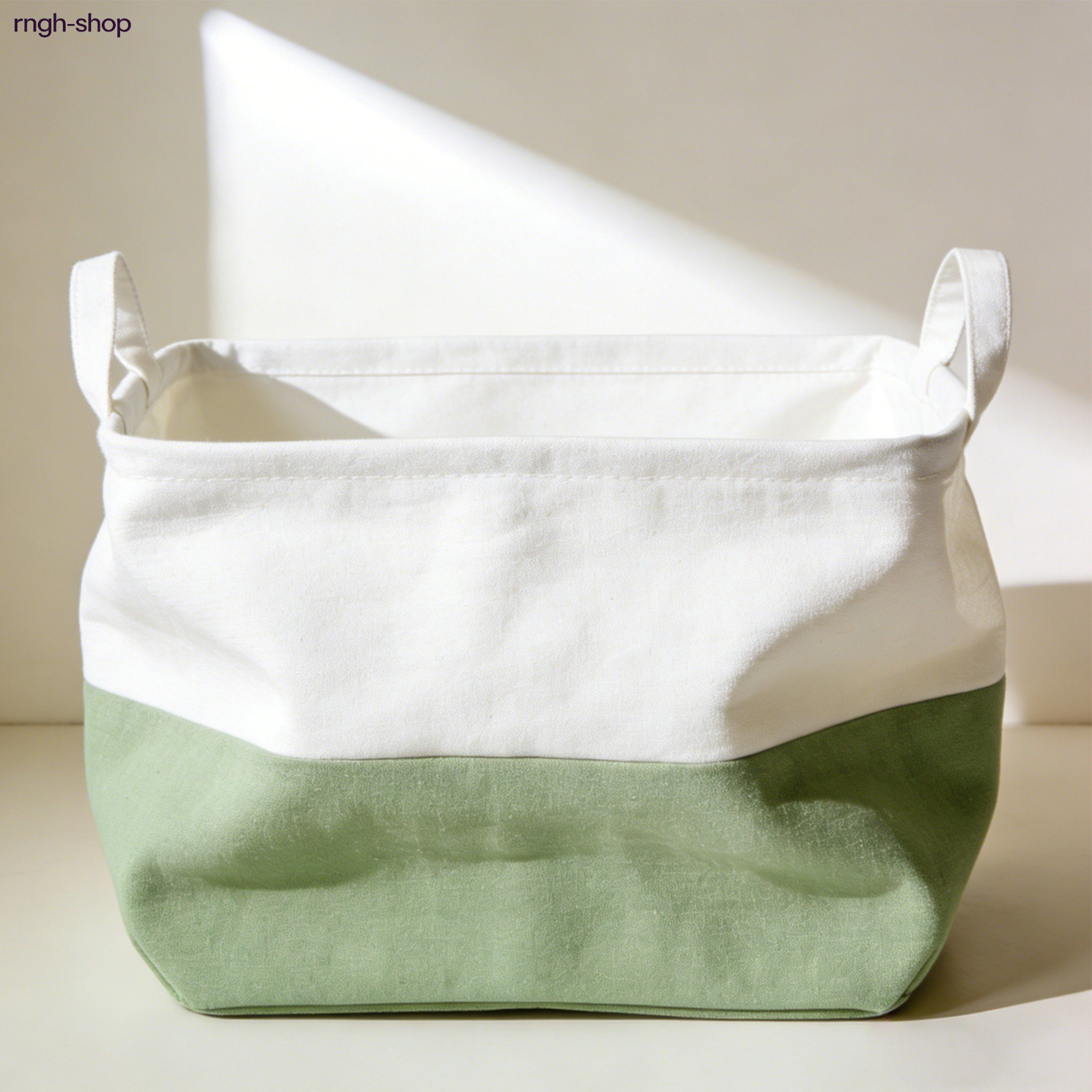 면과 린넨 혼방 소재의 수납 바구니 (3개)