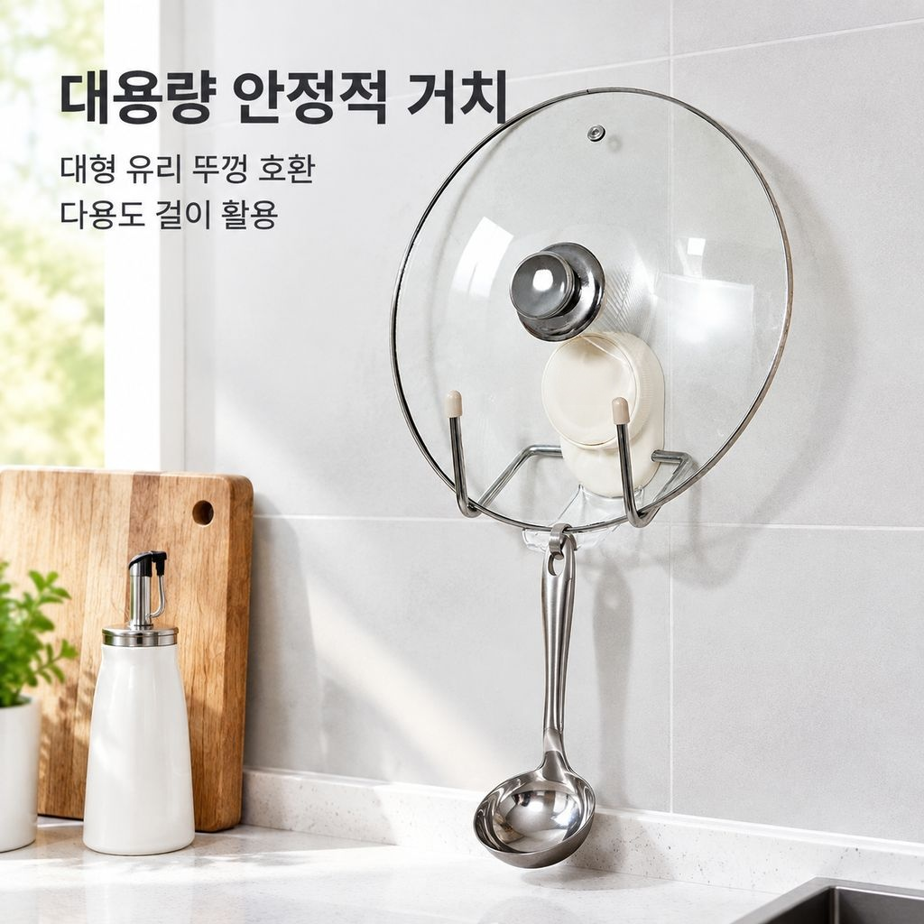 주방 도마 수납 다기능 무타공 벽걸이 거치대