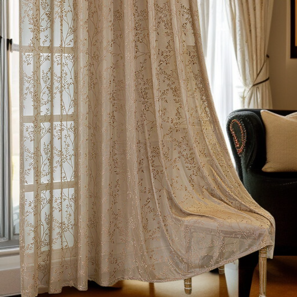 窗簾窗簾現代簡約窗簾窗簾提花鏤空透明窗簾