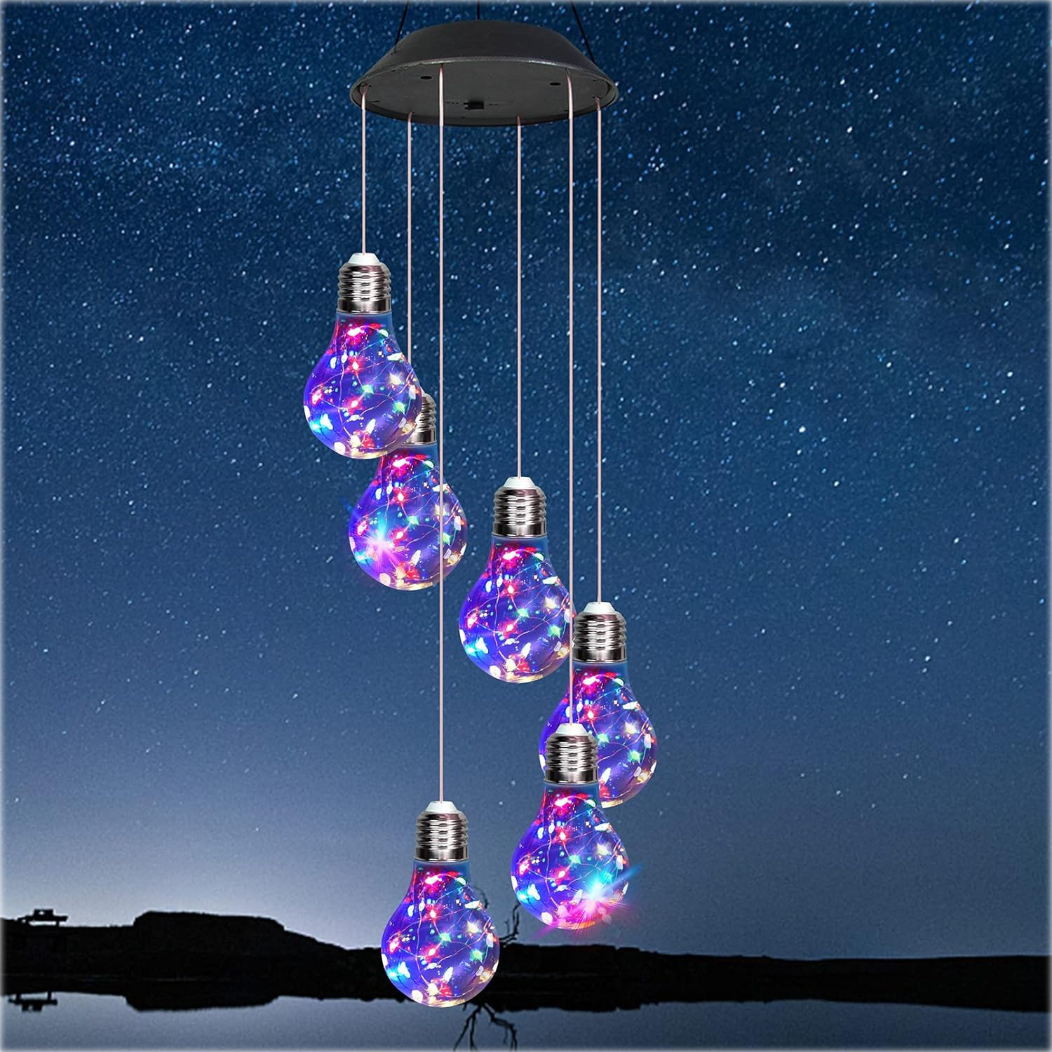 Farolillo colgante de jardín LED con alambre de cobre