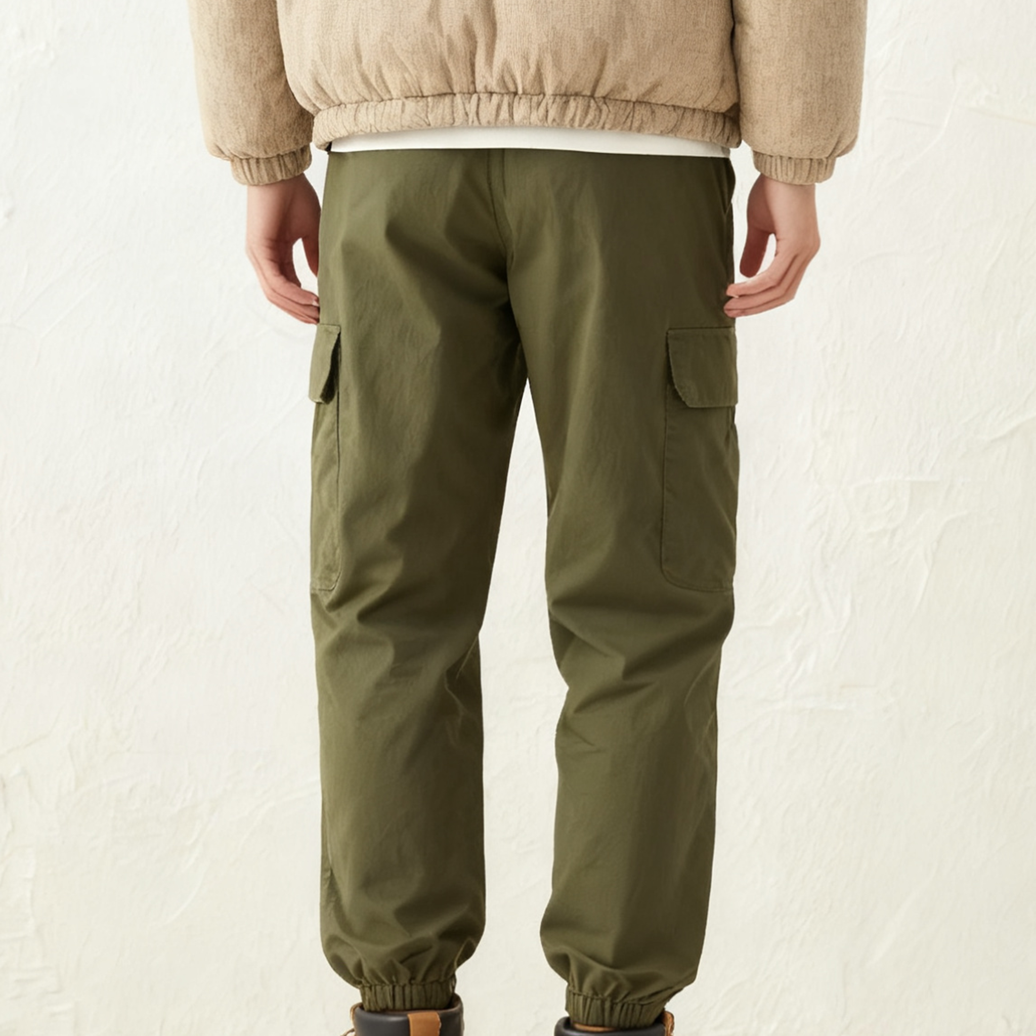 남성용 아웃도어 워크웨어 스타일 와이드 팬츠