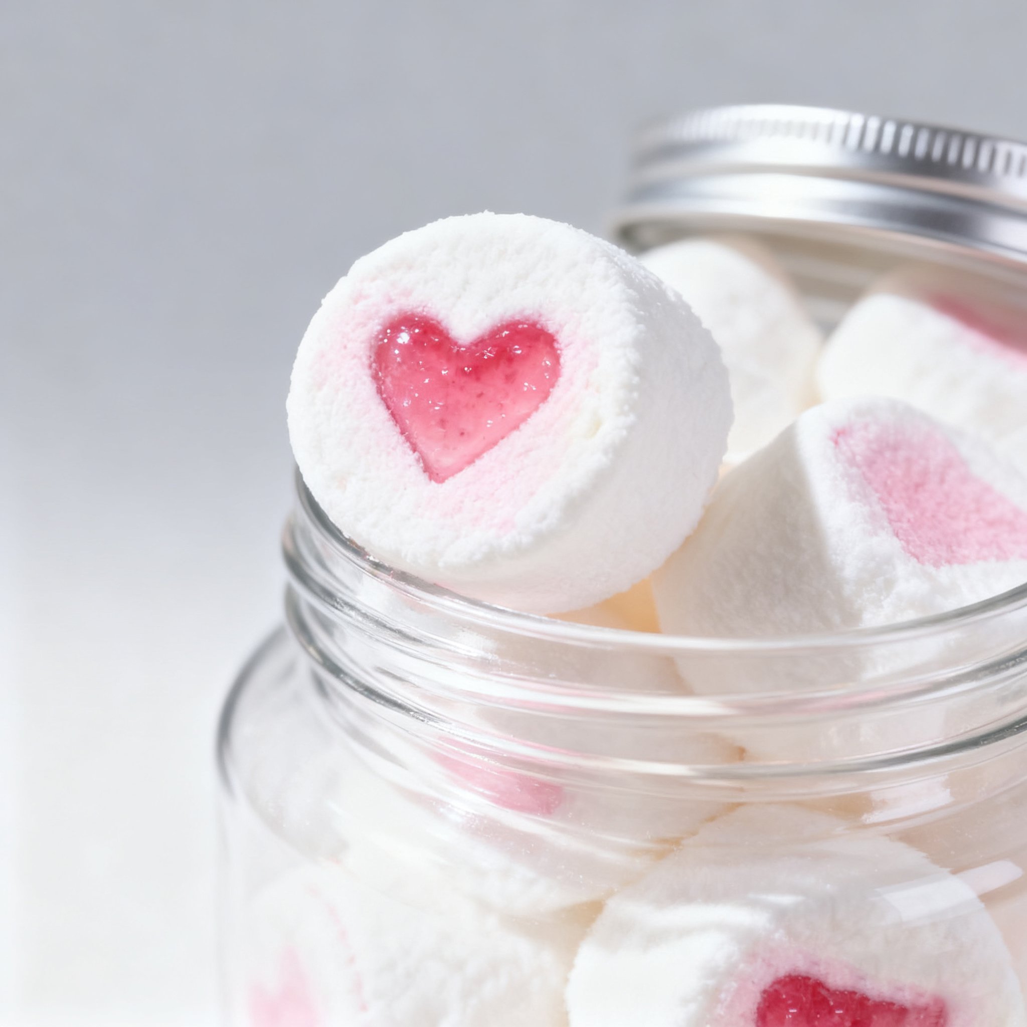 포장된 딸기 크림 마시멜로