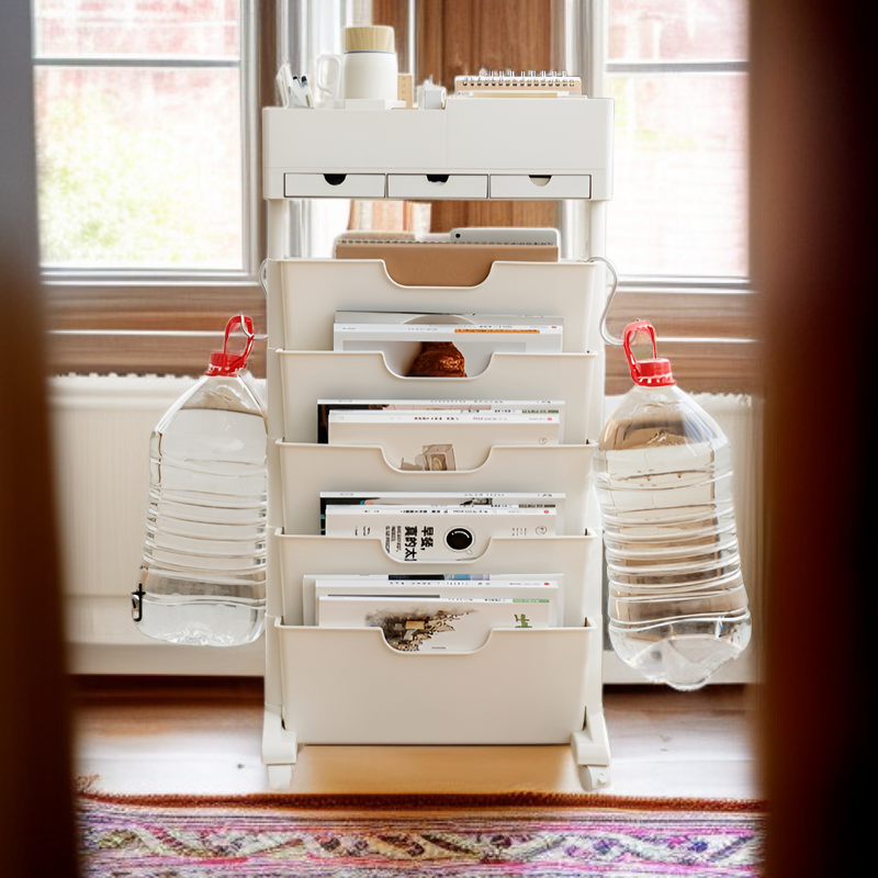 Multi-functional Student Desk Storage Bookshelf Suitable for Middle School Classrooms