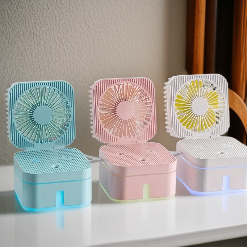 생일 미니 가습기 테이블 팬 큐브 학생용