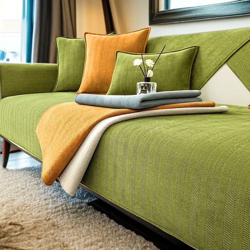 シュニール織ソファカバー ソファカバー ピュアカラー 滑り止め ホームユース ナチュラルコンフォート