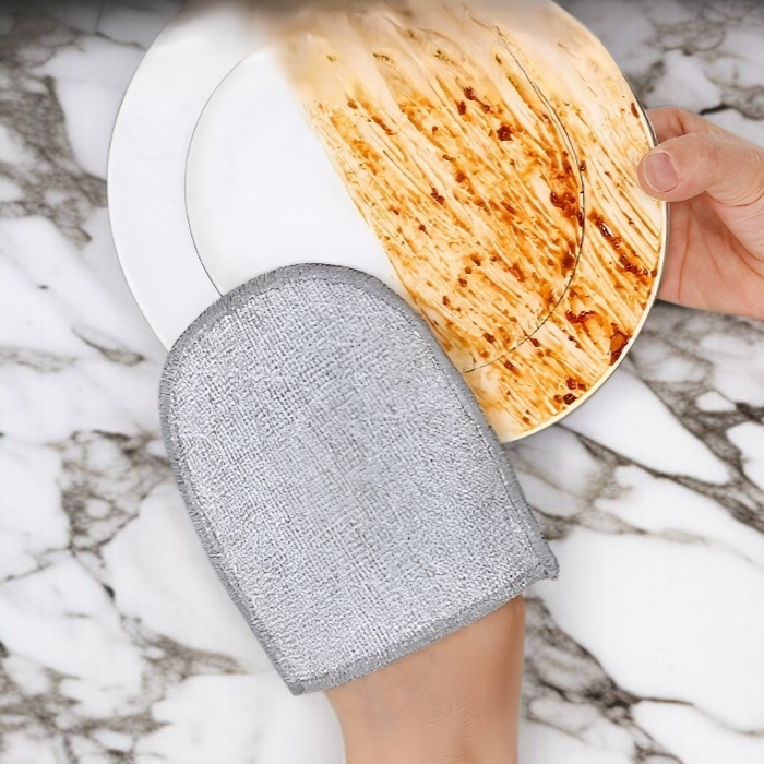 양면에 기름을 묻히지 않고 은사 장갑식 걸레