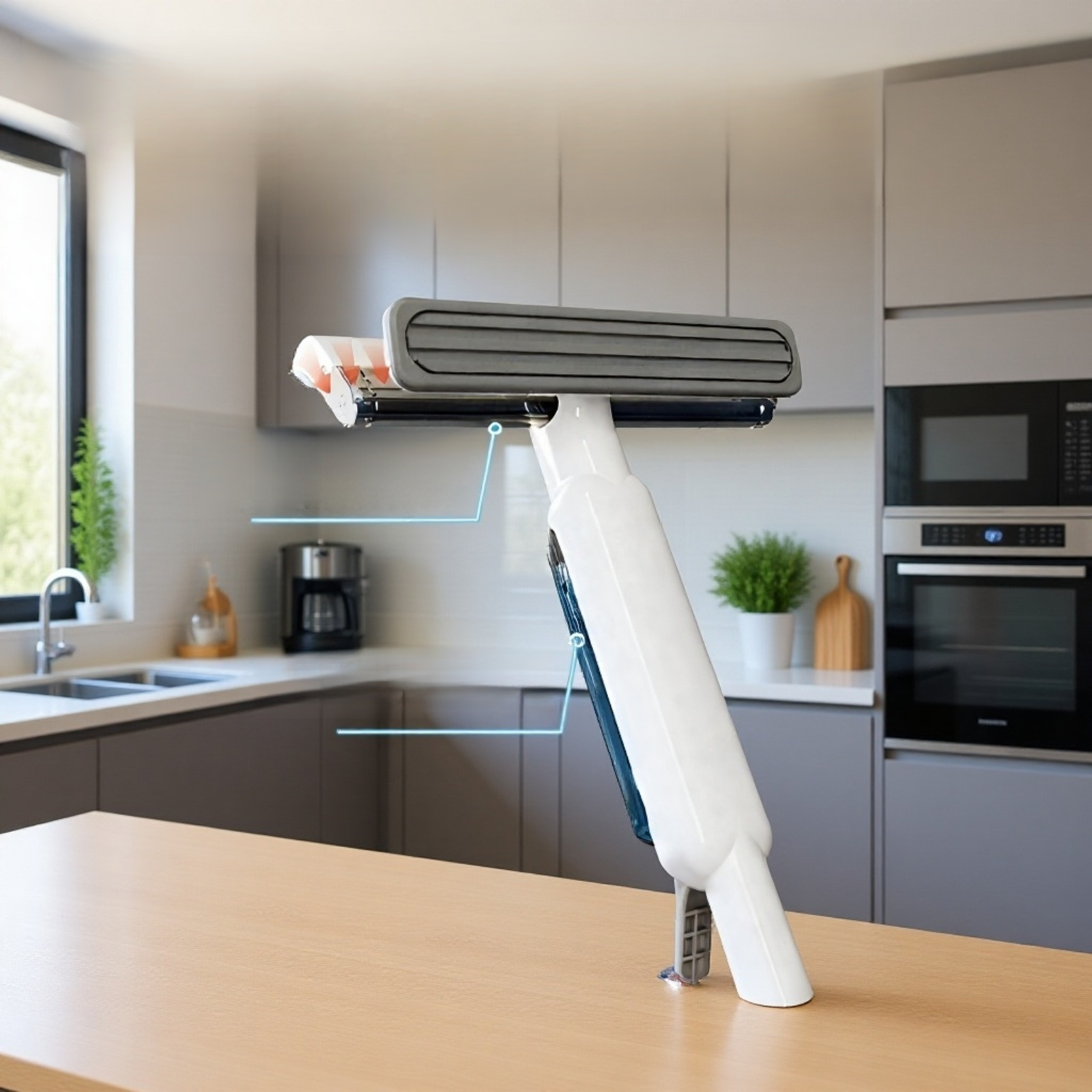 Narzędzie do czyszczenia szkła w domu z rozpylaczem wody i ściągaczką