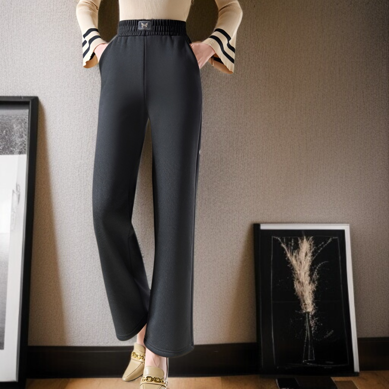 여성 캐주얼 패션 기모 도톰 와이드 팬츠 쉬넬 캐주얼 팬츠 추동 기모 와이드 팬츠 코듀로이 캐주얼 팬츠