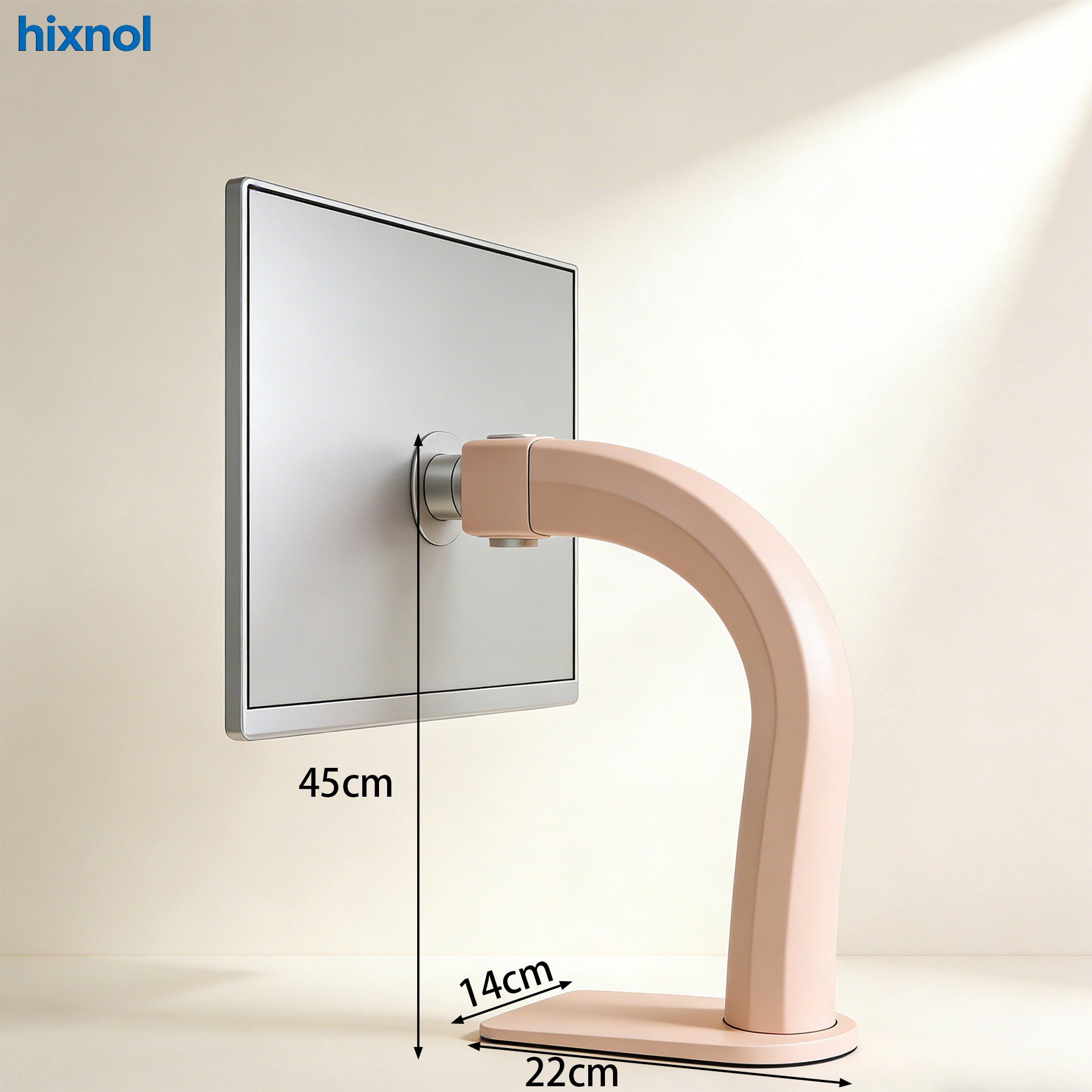 Monitor stand with adjustable height feature