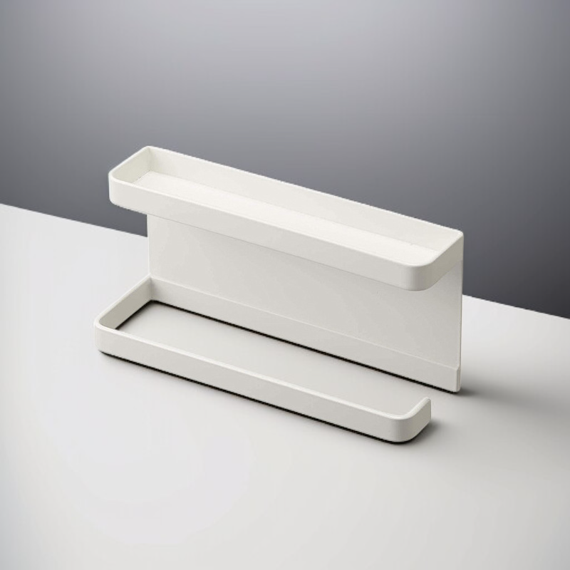 Estante multifuncional simple con soporte para paraguas y bandeja