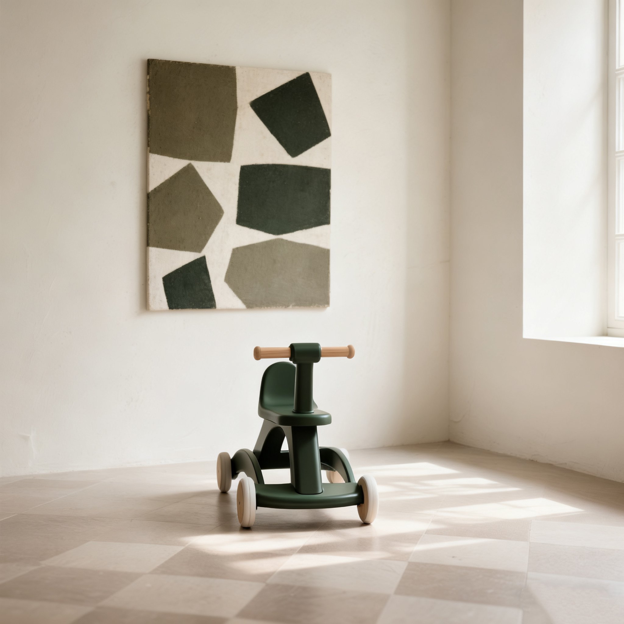 튼튼한 프레임의 유아 보행기 측면 사진